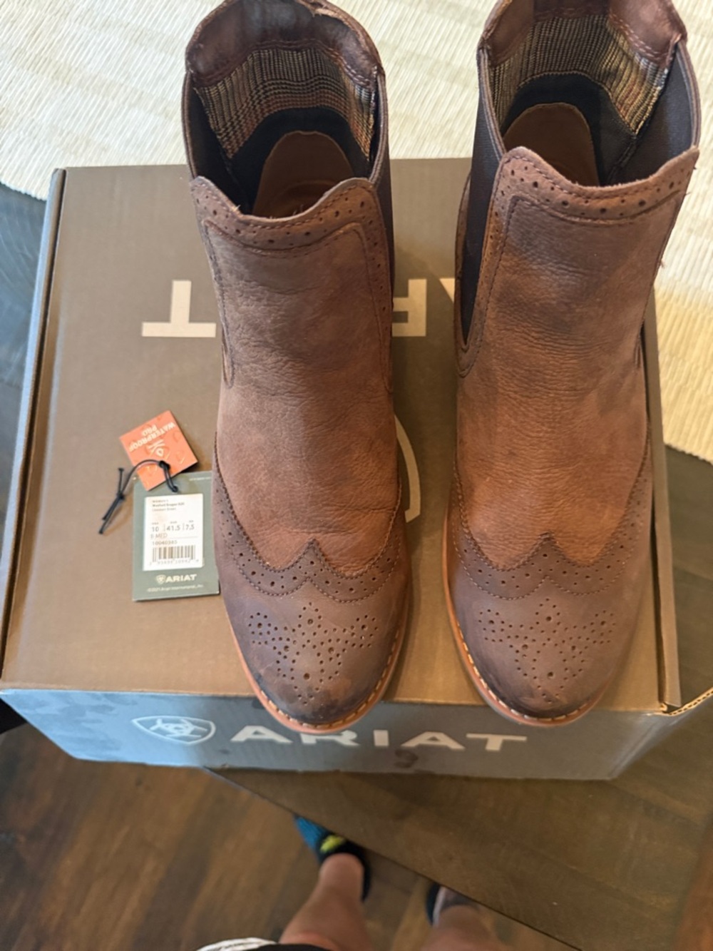 Ariat Brown Leather Ankle Booties - Picture 14 of 16